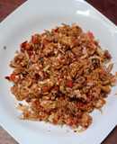 Teri kecombrang tempe sambal geprek