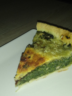 Una foto de Quiche de espinacas en freidora de aire