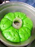 Roti Kukus Pandan Isi Coklat