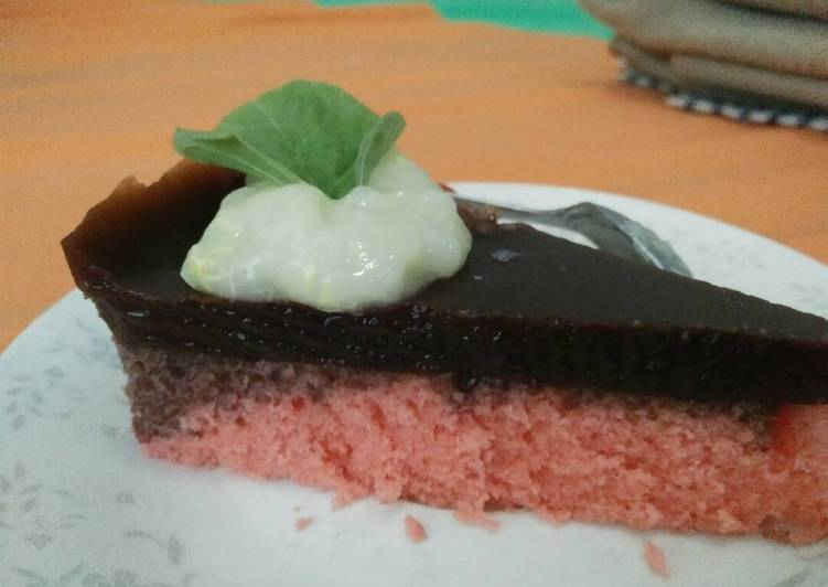 Resep Chocolate jelly sponge cake Anti Gagal