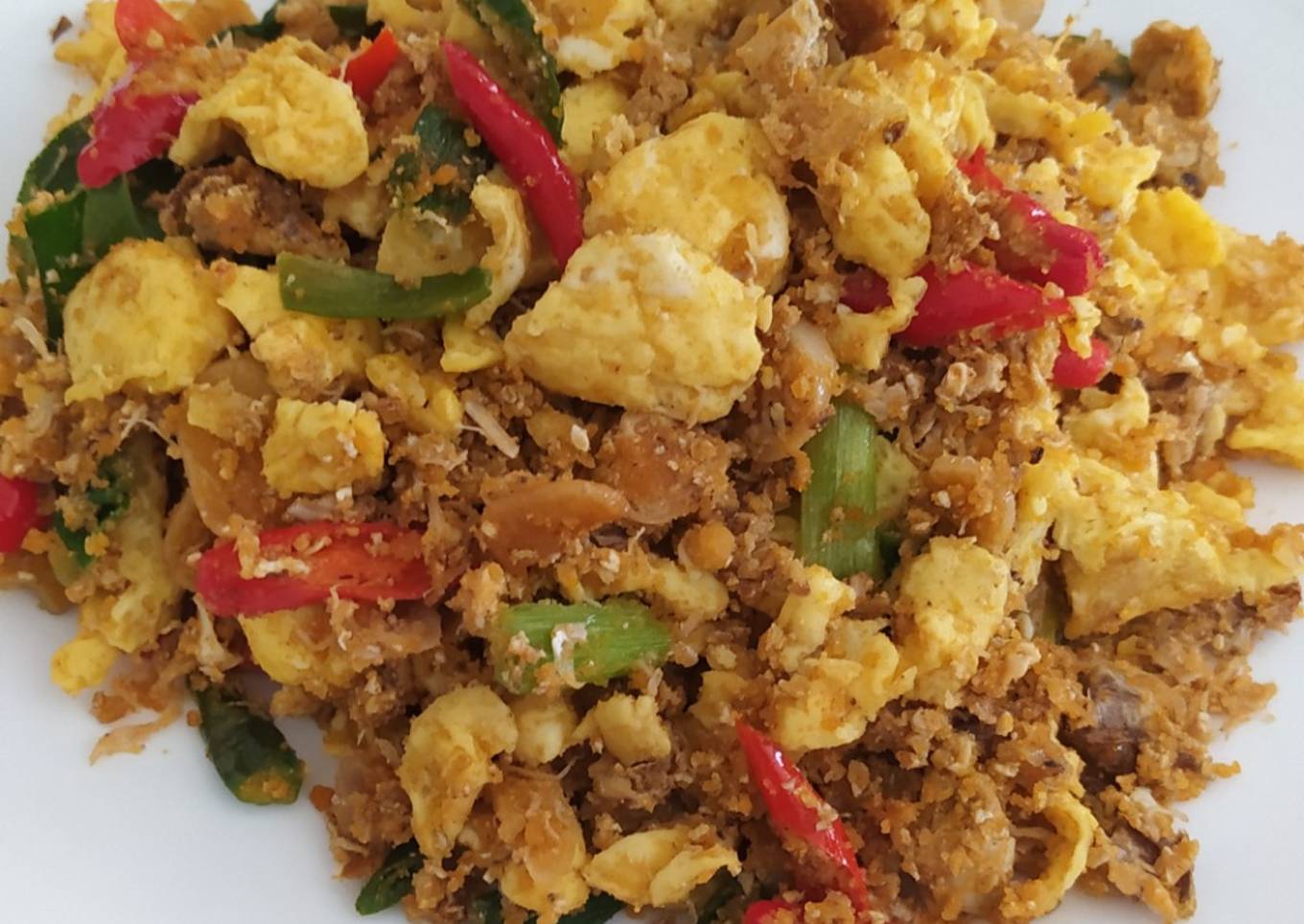 Oseng telur kepiting