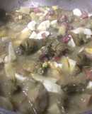 Alcachofas guisadas con patata, jamón y huevo duro 😁