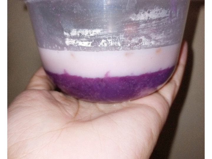 Cara Gampang Menyiapkan Taro silky puding strawberry 8m+, Bisa Manjain Lidah