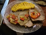Carne a la cerveza con puré de batata