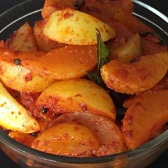 A picture of Amla pickle South Indian style.