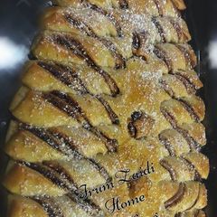 🎄🎉❄☃🎉🎄❄☃🍞Christmas Tree Nutella Bread🍞 A picture of 🎄🎉❄☃🎉🎄❄☃🍞Christmas Tree Nutella Bread🍞.