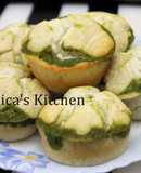 Layered Spinach Idli Muffins
