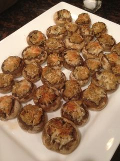 A picture of Crab Stuffed Mushrooms.