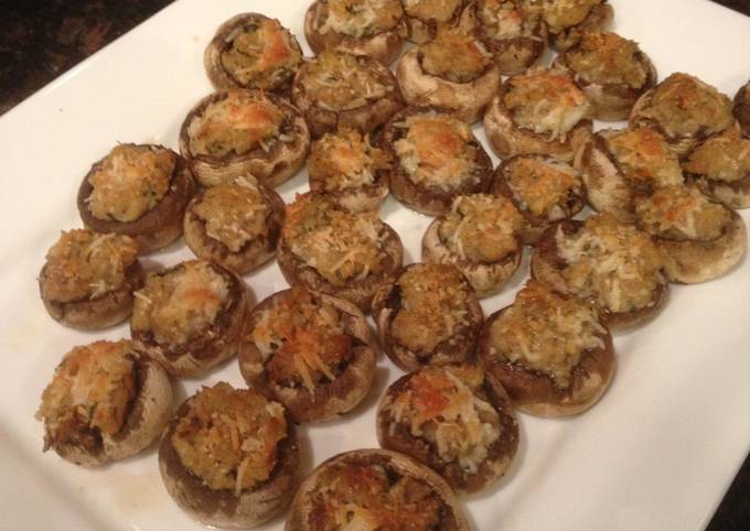 Award Winning Crab Stuffed Mushrooms - Baked Mushrooms Stuffed With Crabmeat Imperial Emerils Com