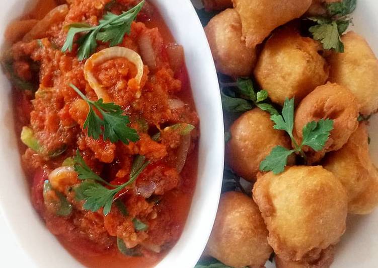 Steps to Prepare Gordon Ramsay Akara with tomato stew