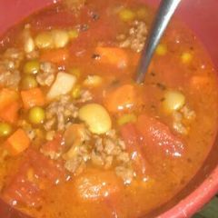 A picture of Vegetables soup.