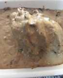 Peceto en salsa de hongos y amaretto