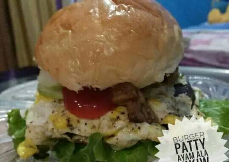 Resep Burger Patty Ayam Ala Kiki Yang Gurih