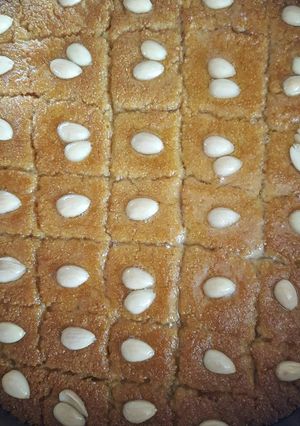 صورة لوصفة بسبوسة شهية(هريسة)