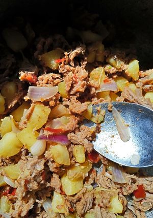 A picture of Meat pie fillings.