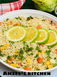 Chinese vegetable lemon rice ainihin hoton girkin