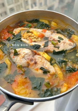 Hình của món Canh Cá Hiếu Nấu Thơm Cà.