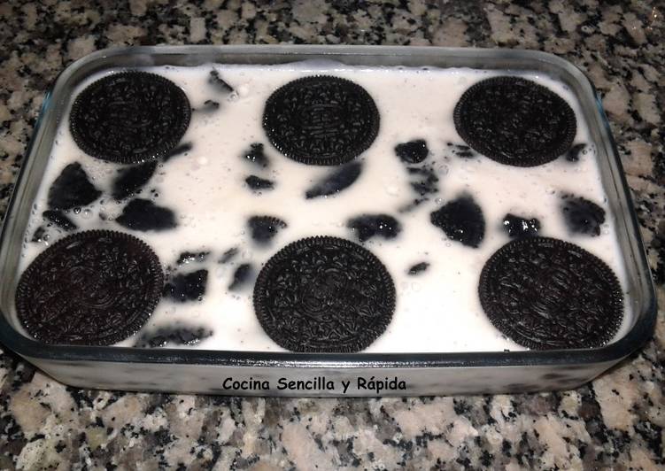 Tarta de galletas oreo