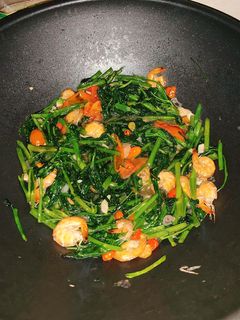 Foto resep Tumis Udang Kangkung
