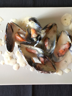 Una foto de Mejillones en nata