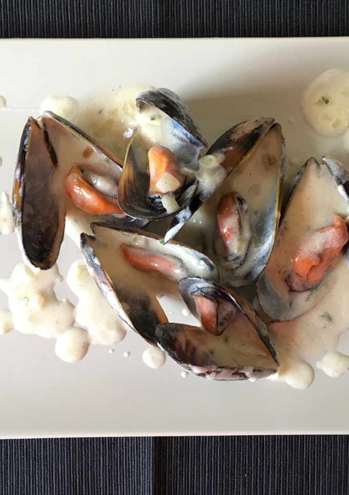 Una foto de Mejillones en nata