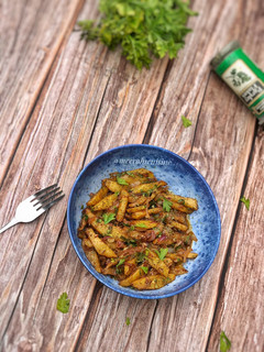 A picture of Masala potatoes|Fries.