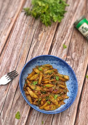 A picture of Masala potatoes|Fries.