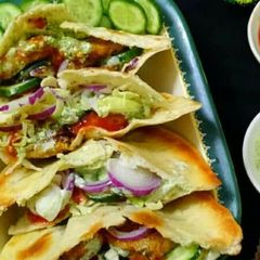 A picture of Chicken Kabab wraps.