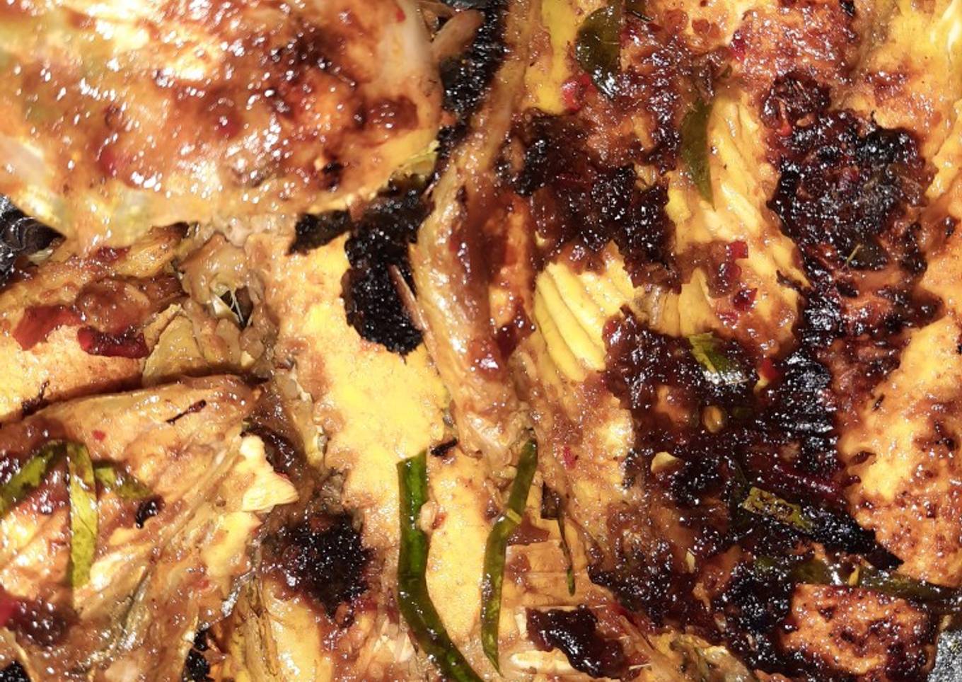 Ikan bakar nila asam manis pedas (Teflon)
