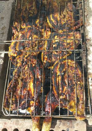 صورة لوصفة دجاج على الفحم