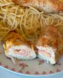 Peito de frango recheado na air fryer