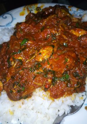 A picture of Smoke fish red oil stew.