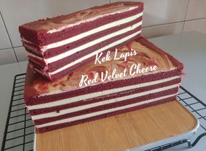 Gambar Kek Lapis Red Velvet Cheese