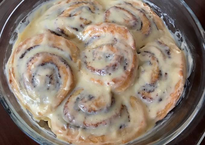 Resep Cinnamon roll glaze cream cheese yang Enak