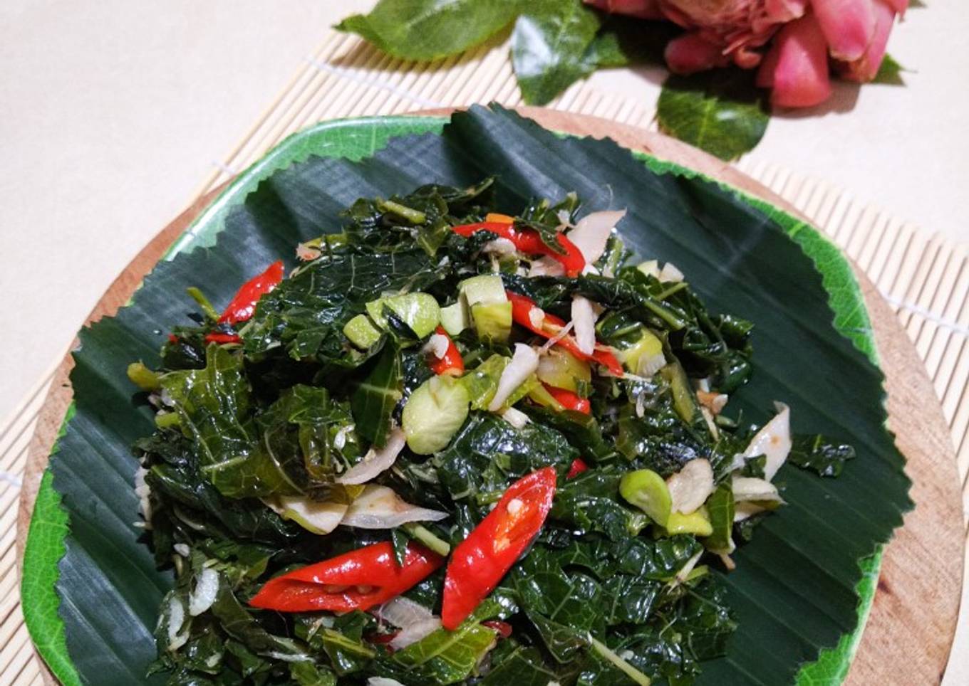 Tumis Daun Pepaya Kecombrang (307)