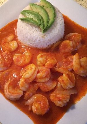 Una foto de Camarones a la diabla