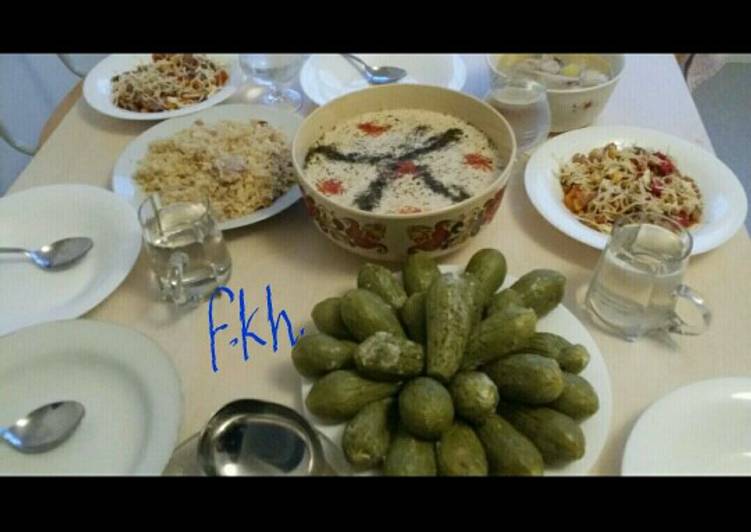 محشي كوسا رز باللبن