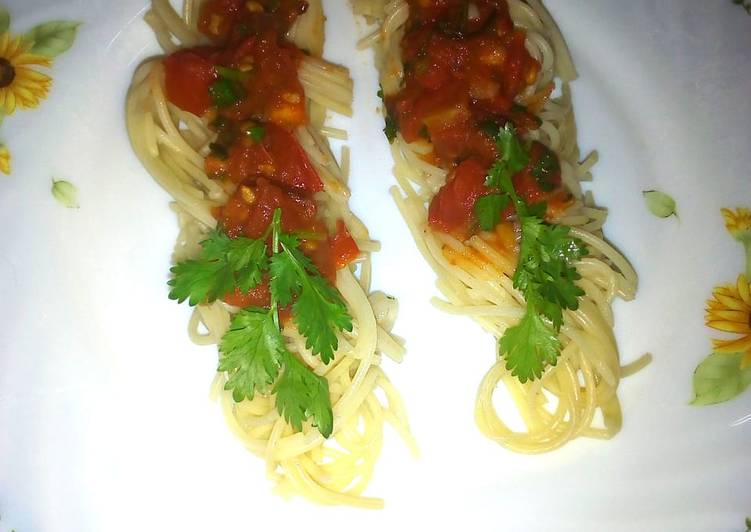 Steps to Prepare Award-winning Spaghetti Pomodoro #4weeksChallenge