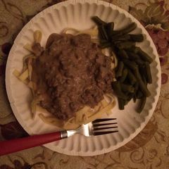 A picture of Lower Sodium Venison Stroganoff.