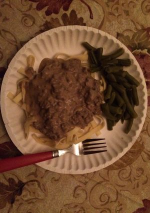 A picture of Lower Sodium Venison Stroganoff.