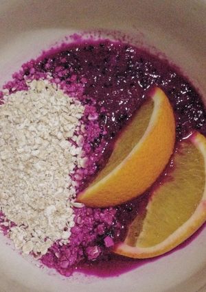 Foto resep Oatmeal buah (buah naga & sunkist)