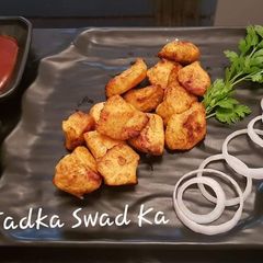 A picture of Chicken tikkas.