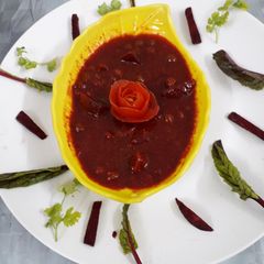 A picture of Beetroot-mater ki sabzi.