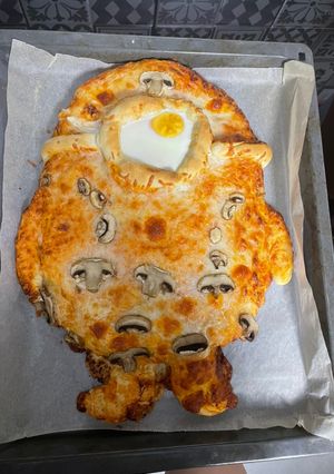 Una foto de Pizza casera minion