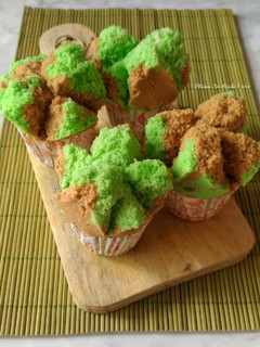 Foto resep Bolu Kukus Mekar Pandan-Coklat