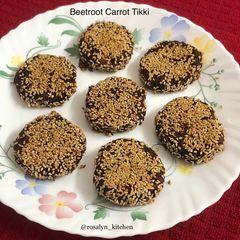 A picture of Beetroot Carrot Tikki.