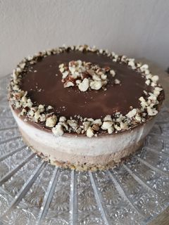 Gesztenyés sajttorta sütés nélkül (low carb) recept fotója
