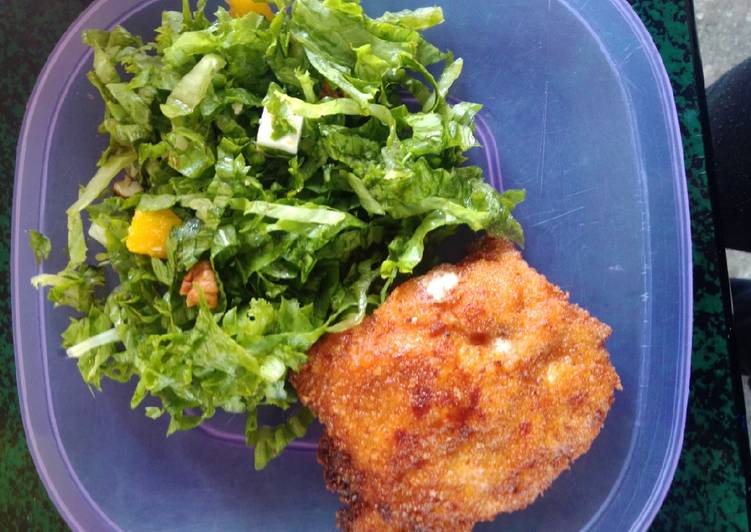 Pechugas rellenas con ensalada