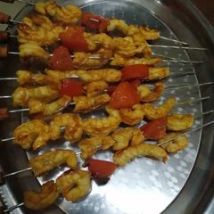 A picture of Grilled prawns :A delicacy for sea food lovers.