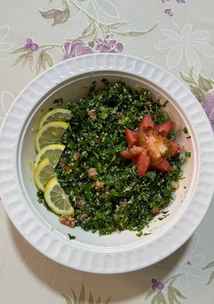 صورة لوصفة تبولة بالطريقة الأصلية🍀